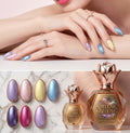 Luxury Gel Polish & Nourishing Oil Set – Cosmic Shimmer Nail Art Gel, Fast Curing UV/LED One-Step Polish with Botanical Elixir Essence for Professional Salon Result (3-Piece Kit)