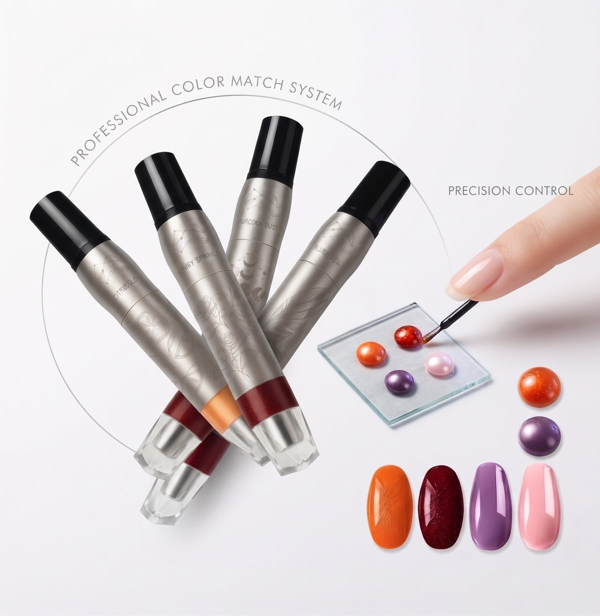 The Botanical & Celestial Edition: All-in-One Gel Nail Polish Pens – Quick-Dry, Chip-Resistant, Salon-Quality Home Manicure Set