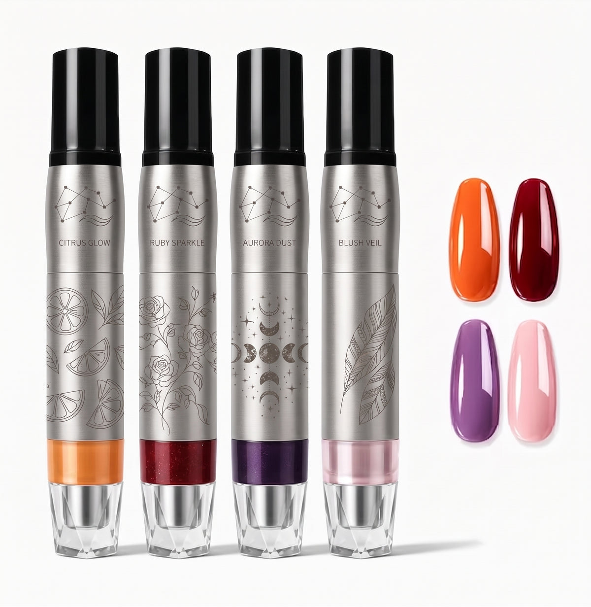 The Botanical & Celestial Edition: All-in-One Gel Nail Polish Pens – Quick-Dry, Chip-Resistant, Salon-Quality Home Manicure Set